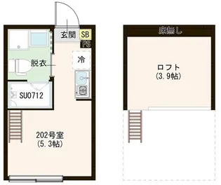 ハーモニーテラス戸越【2階】の間取り