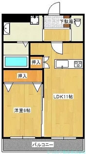 アンソレイエ【1階】の間取り