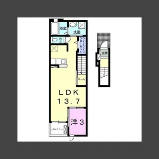 メゾンパークB【2階】の間取り