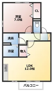 トゥインクルコート城山II【1階】の間取り