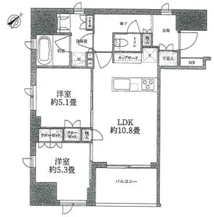 グリーンパーク日本橋横山町【5階】の間取り