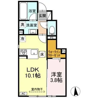 レジデンス翠【1階】の間取り