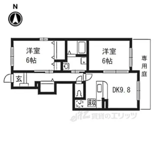 ラフレシール野口【1階】の間取り