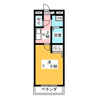 シャンブルYD【4階】の間取り