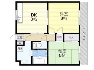 リーフハイツ【2階】の間取り