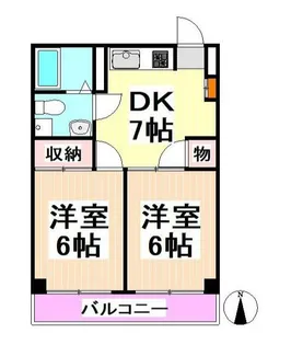 ラ・メゾン国分【1階】の間取り