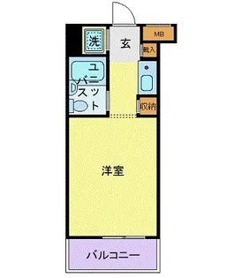 スカイコート横浜駅西口【9階】の間取り