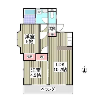 チェリーヒル【1階】の間取り