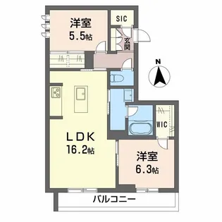 グランフィール【2階】の間取り