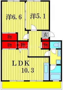 マンションサンエポック【2階】の間取り