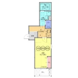 F+style東大阪本庄1号館【2階】の間取り