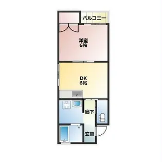 フローラ川内【2階】の間取り