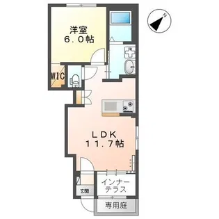 Le.Lien広崎【1階】の間取り
