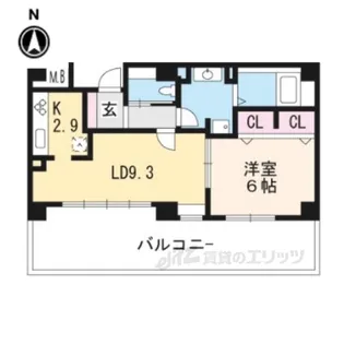 ベラジオ京都鴨川【2階】の間取り
