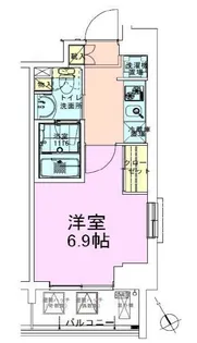 門前仲町レジデンス参番館【14階】の間取り