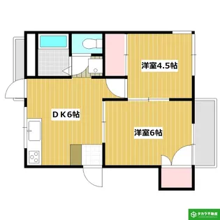 ピースコート南津留【3階】の間取り