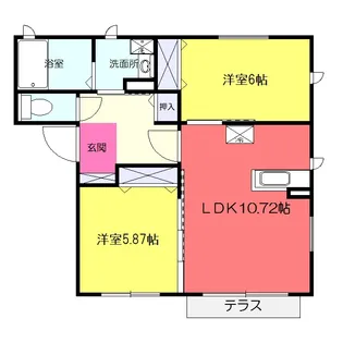 グレイスヴィラII【1階】の間取り
