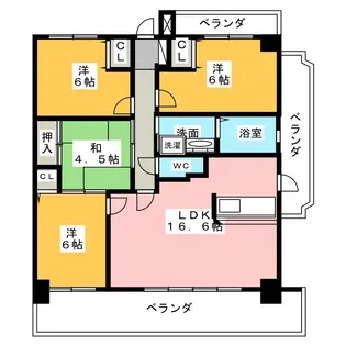 スクエア名古屋港【10階】の間取り