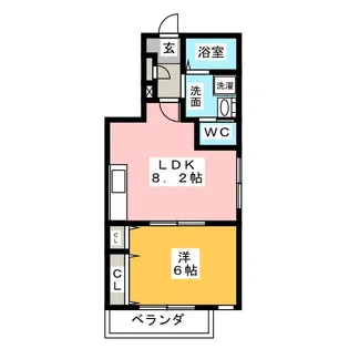 パティオシーマ(PATIO CIMA)【2階】の間取り