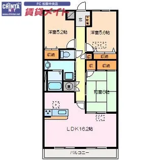 ルネス石津【3階】の間取り