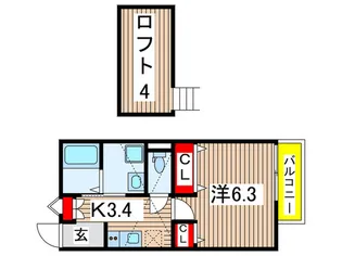 ホワイト カメリア【2階】の間取り