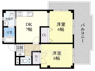 グリーンコート一番館【6階】の間取り