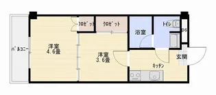 クレールコート【5階】の間取り