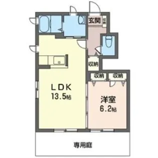スカイハイツC棟【1階】の間取り