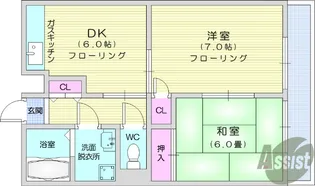 ロイヤルセレッソ2番館【2階】の間取り