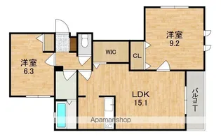 へーベルメゾン花【1階】の間取り