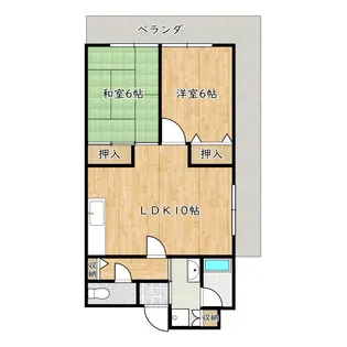 マンションリベラル【4階】の間取り