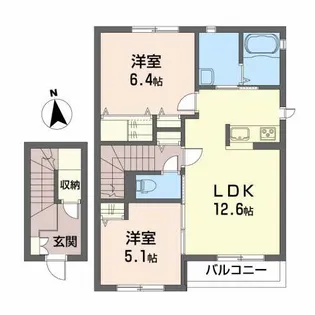 シャーメゾン光【2階】の間取り