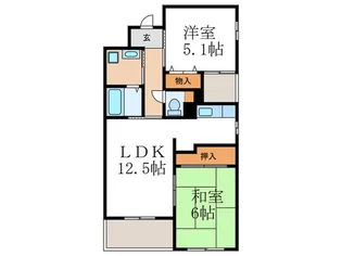 グローリアス長岡京【3階】の間取り