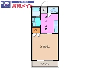 第二メゾン山本【2階】の間取り