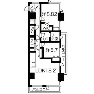 AREX丸の内【9階】の間取り