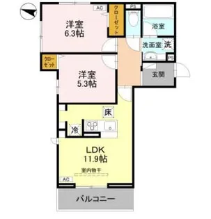 アメニティ美南東【1階】の間取り