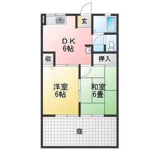 スクールサイドB棟【1階】の間取り