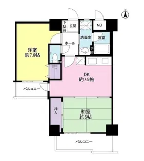 フォルム城東中央【7階】の間取り