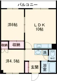フローラ六番館【2階】の間取り