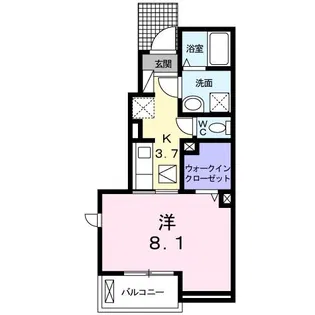 めぞん,いちりやま【1階】の間取り