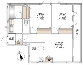 ヘーベルメゾン東小松川【1階】の間取り