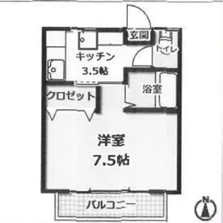 コーポ青い鳥【2階】の間取り