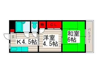 グリ-ンリバ-ハイツ【3階】の間取り