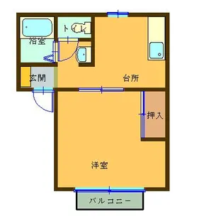 エステートアゼリア A棟【1階】の間取り