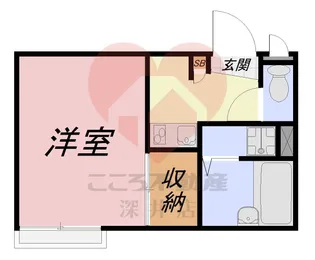 大阪府堺市堺区北清水町1【アパート】の間取り
