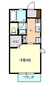 シャーメゾン堀前B【2階】の間取り