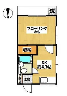 ハイツドリーム【1階】の間取り