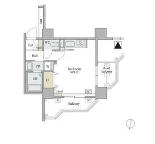 コラム神泉【3階】の間取り