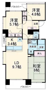 ナビハイツ四日市中部【8階】の間取り