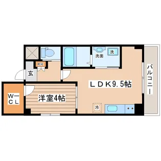 クレオ旭ヶ丘【3階】の間取り